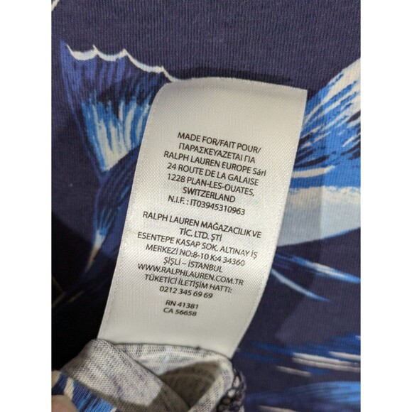 Polo Ralph Lauren Marlin Fishing Print Tee Size Large Blue Coastal Summer - Picture 6 of 9